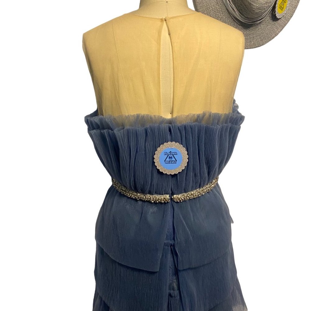 endless rose Modern Day Cinderella Strapless Tulle Dress Blue Extra Large - Picture 7 of 12